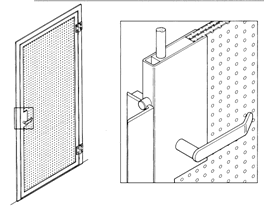 Concealed panic hardware application mid-range blast resistant door assembly - Bruce Nuclear Power Plant