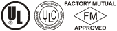 UL - UL'c' - Factory Mutual Approved
